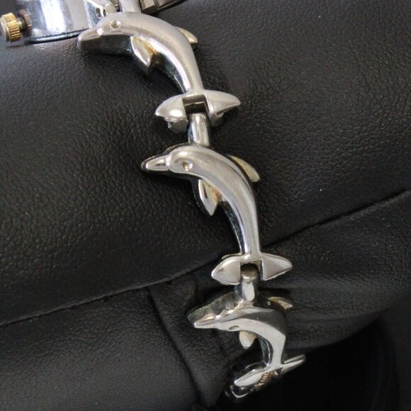 Vintage Ladies Da Vinci Quartz Watch Dolphin Bracelet Used 22mm - Picture 13 of 13
